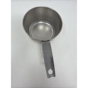 Foley 1 Cup Stainless Steel Measuring Cup SCRIPT Logo Vintage EUC